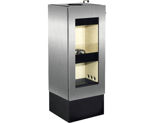 Poêle à bois en métal avec fenêtre