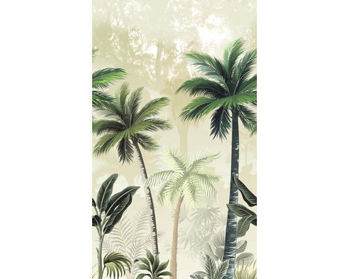 Papier peint panoramique intissé 47202 Smart Art Easy palmiers vert beige 3 pces 159 x 270 cm
