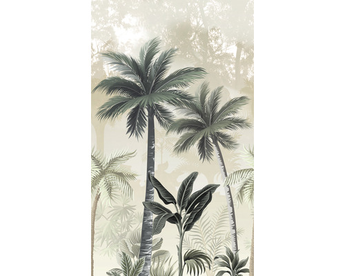 Papier peint panoramique intissé 47203 Smart Art Easy palmiers vert beige 3 pces 159 x 270 cm