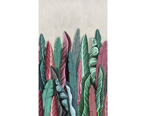Papier peint panoramique intissé 47206 Smart Art Easy floral vert rose 3 pces 159 x 270 cm