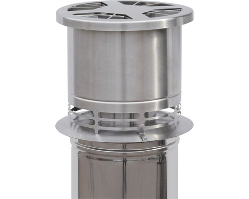 Schornstein-Abzug Optimierer Aduro Draft Optimizer edelstahl für Ø146-200 mm Edelstahl-Schornsteinabdeckung