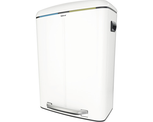 Poubelle de tri sélectif WENKO avec pédale et trois compartiments pour le tri des déchets