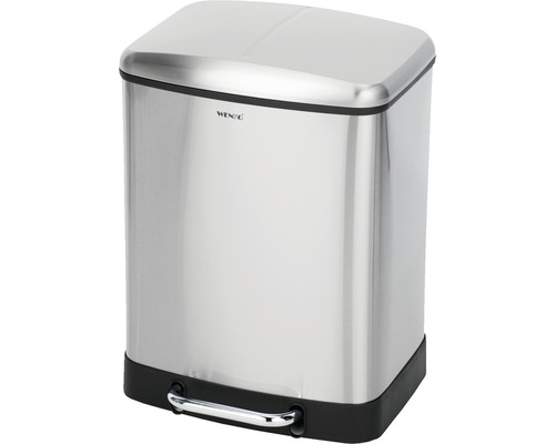 Poubelle à pédale en acier inoxydable de Wenco