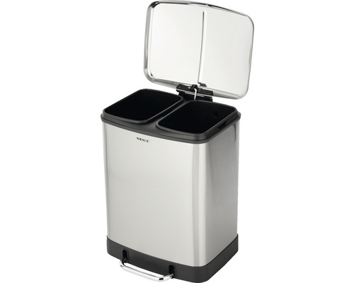 Poubelle Wenko avec deux bacs et pédale