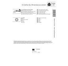 Verpackung gelber Bio-Wintersteckzwiebeln mit Pflanzanleitung