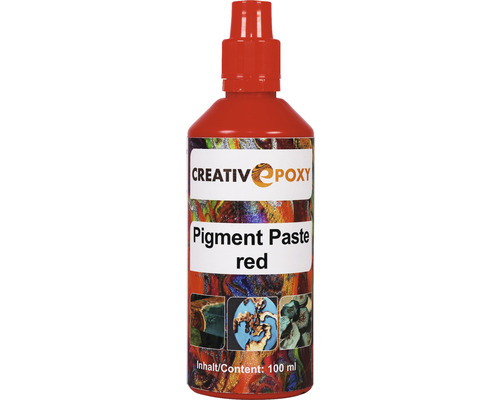 CreativEpoxy Pigment Paste für Gießharz rot 100 g Kreativ Epoxid Pigmentpaste rot, 100 ml Flasche