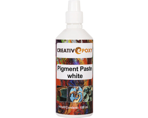 CreativEpoxy Pigment Paste für Gießharz weiß 100 g Flasche weiße Pigmentpaste, Inhalt 100 ml