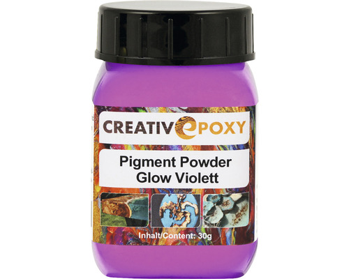 CreativEpoxy Pigment Pulver für Gießharz Glow Violett 30 g Kreativ Epoxid Pigmentpulver Glühviolett in Dose