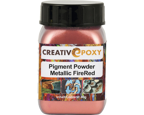 CreativEpoxy Pigment Pulver für Gießharz feuerrot 40g Creative Epoxy Pigmentpulver Metallic FireRed, 40 Gramm Dose