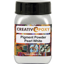 Poudre pigmentée CreativEpoxy pour résine moulée blanc perle 40 g-thumb-0