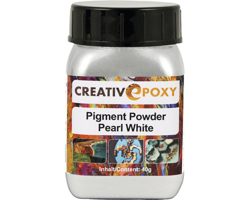 CreativEpoxy Pigment Pulver für Gießharz Pearl weiß 40 g Kreativ Epoxid Pigmentpulver Perlweiß, 40 Gramm