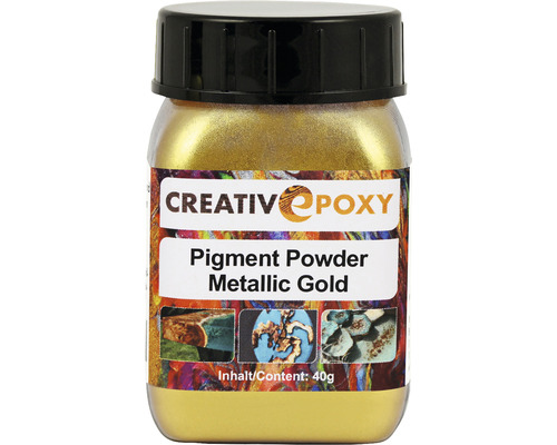 CreativEpoxy Pigment Pulver für Gießharz gold 40 g Kreativ Epoxid Pigmentpulver Metallic Gold, 40 Gramm