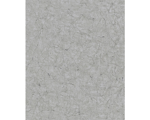 Papier peint intissé 32805 Vintage Deluxe aspect crépi gris Papier peint gris avec structure de marbre