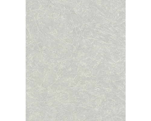 Papier peint intissé 32815 Vintage Deluxe uni gris argent Papier peint avec structure d''enduit