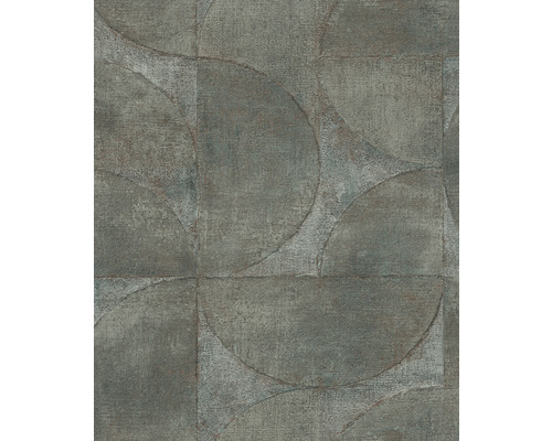 Papier peint intissé 32823 Vintage Deluxe cercles gris Papier peint avec motif géométrique de cercles