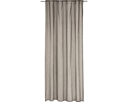 Rideau avec ruban de rideau Unisono marron 140 x 255 cm