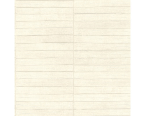 Papier peint intissé 418415 Club graphique off-white Papier peint aspect bois avec motif horizontal