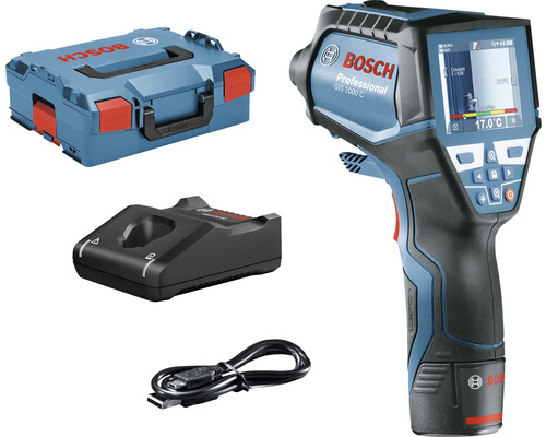 Thermodétecteur Bosch Professional GIS 1000 C avec batterie GBA 12V (2 Ah) & L-BOXX 136