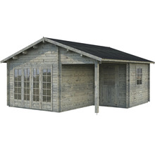 Gartenhaus Palmako Irene inkl. Fußboden 565 x 598 cm tauchgrundiert grau