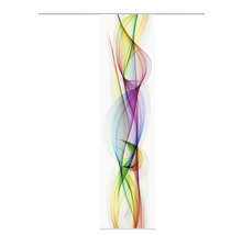 Rideau décoratif avec motif ondulé multicolore pour fenêtre