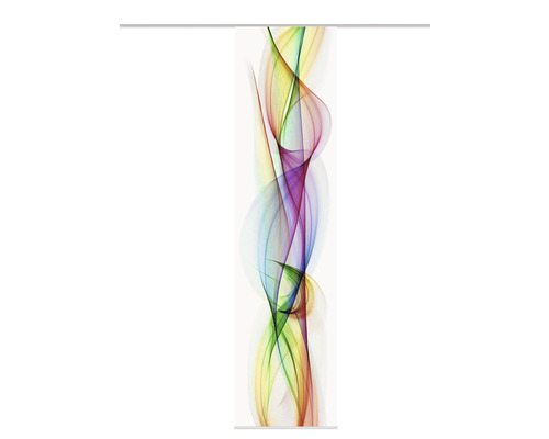 Rideau décoratif avec motif ondulé multicolore pour fenêtre