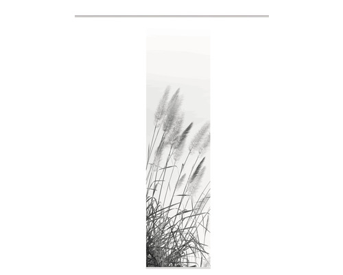 Schiebegardine Digitaldruck Pampas grau weiß 60x245 cm