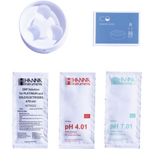 Kit d''étalonnage Hanna Instruments avec solutions tampons et récipient de stockage