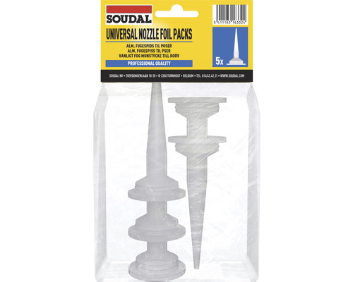 Soudal Universal Düsen-Set/Kartuschenspitzen für Schlauchbeutel Pack = 5 St Soudal Universal Düsen-Set/Kartuschenspitzen für Schlauchbeutel Pack = 5 St
