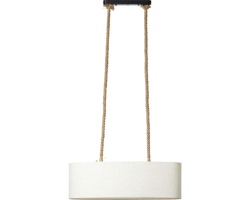 Suspension avec suspension à corde et abat-jour oblong