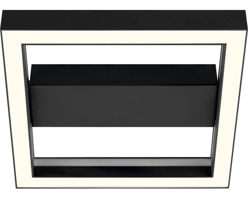 Plafonnier LED carré en noir