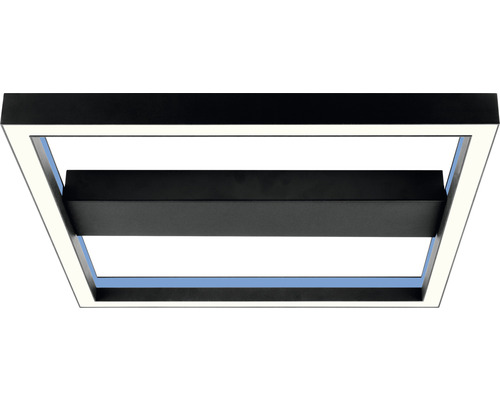 Plafonnier LED noir de forme carrée