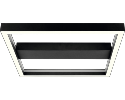 Plafonnier LED carré en noir