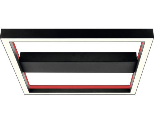 Plafonnier LED carré au design noir