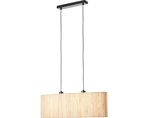 Hängeleuchte mit Schirm aus Bambus