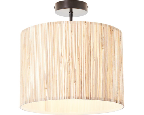 Deckenleuchte mit Lampenschirm aus natürlichem Material