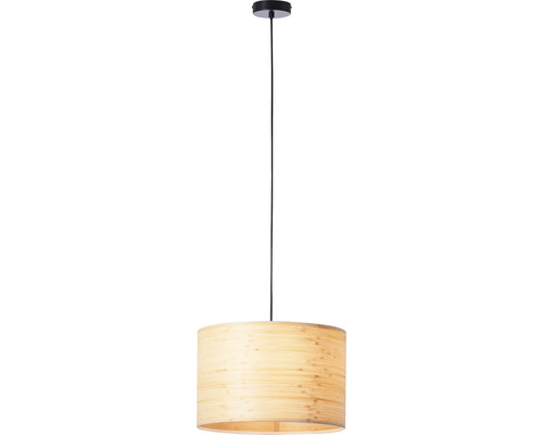 Suspension avec abat-jour en bois
