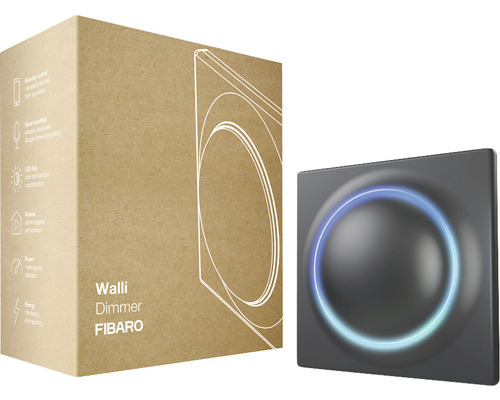 Variateur Fibaro Walli avec fonction de répétition de l'éclairage noir - compatible avec SMART HOME by hornbach