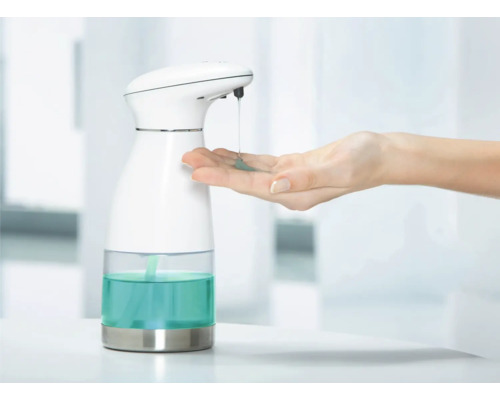 Automatischer Seifenspender mit Hand darunter