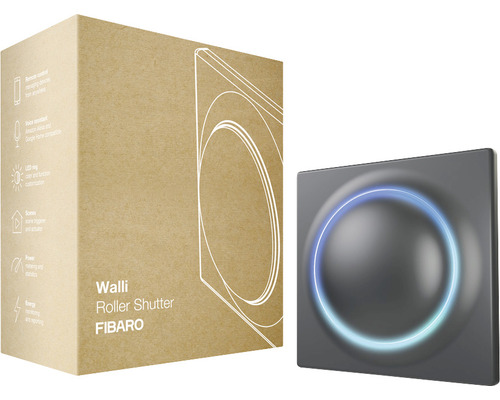 Shutter avec fonction de répétition Fibaro Walli Roller pour la commande volets roulants, stores vénitiens, stores bannes, commande de scène - compatible avec SMART HOME by hornbach