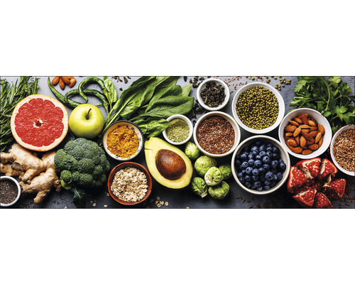 Tableau en verre Fruits and Vegetables 50x125 cm