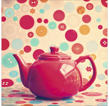 Glasbild Retro coffee pot 30x30 cm