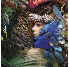 Glasbild Jungle mix 30x30 cm
