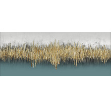 Peinture avec design abstrait et accents dorés