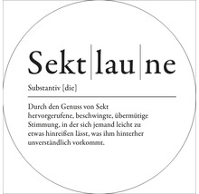 Glasbild rund Sektlaune Ø 20 cm