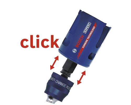 Scie-cloche avec adaptateur Power Change Plus de Bosch