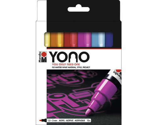 Marabu Yono Marker Set, 12 x 1,5-3 mm-0
