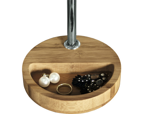 Présentoir à bijoux en bambou avec plateau à bijoux