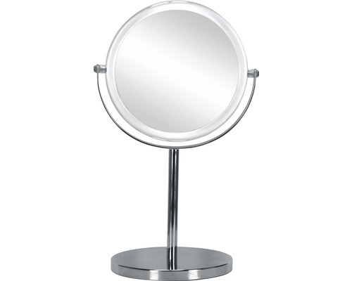 Miroir de maquillage transparent quintuple agrandissement