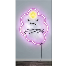 Neonlampe Wolke mit Gesicht und Stern