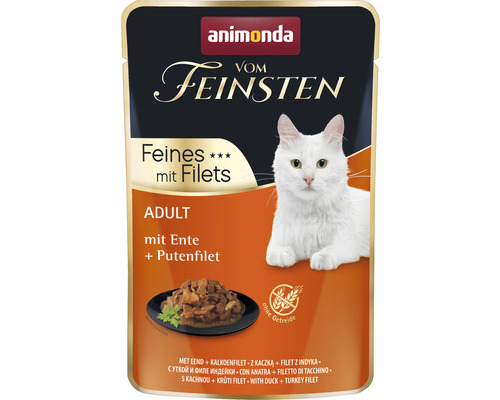 Katzenfutter nass animonda vom Feinsten mit Ente & Putenfilet 85 g